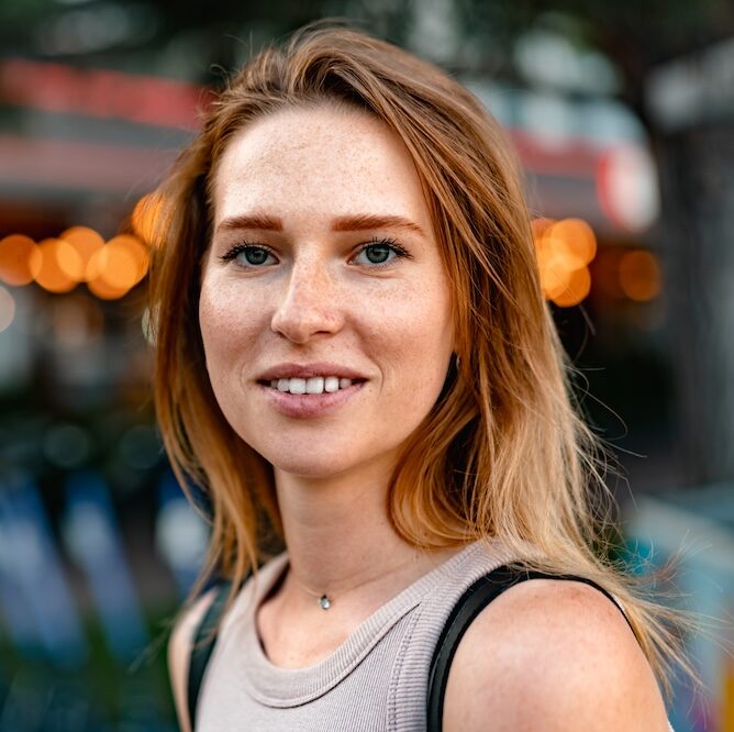 Portrait of young woman